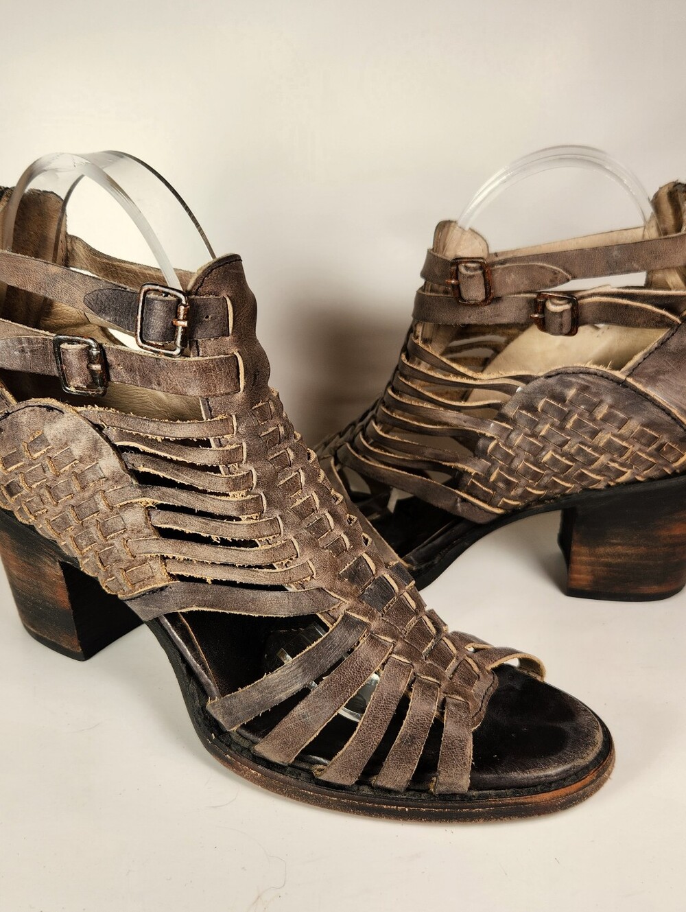 FREEBIRD Womens Todum Sandal Bootie 9 Brown Leather Western Boho Distressed Shoe